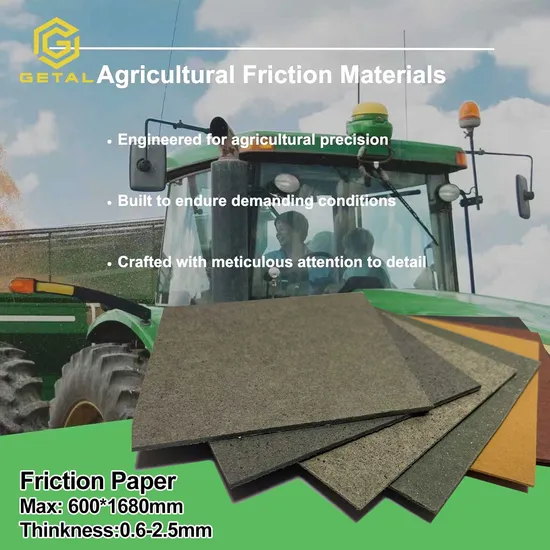 High Polymer Material Wet Paper Based Friction Material for Excavator Brake 