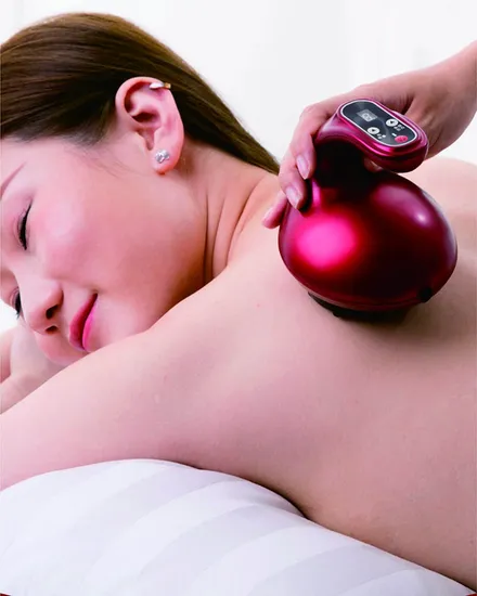 Portable Intelligent Cordless Body Guasha Healthy Infrared Therapy Magnet Vacuum Suction Mini Cupping Massager with LCD Display Chinese Medical 